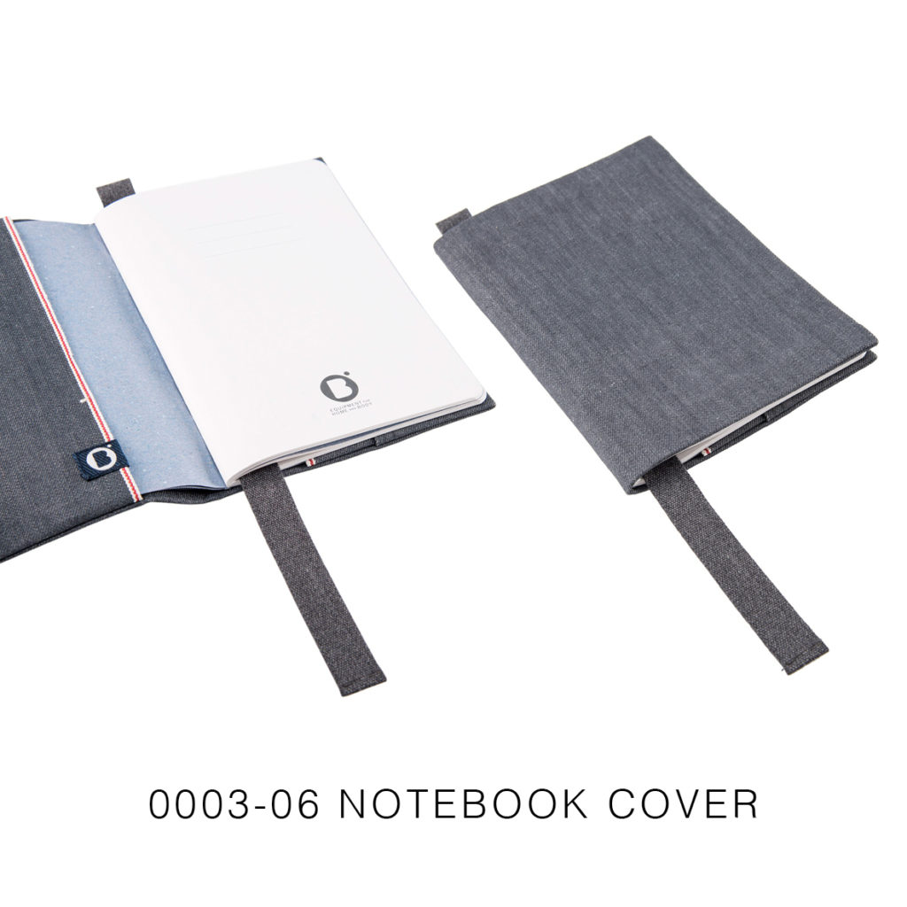 0003-06 NOTEBOOK COVER denim cimosato grigio / grey selvedge denim
21,5x15x2 cm