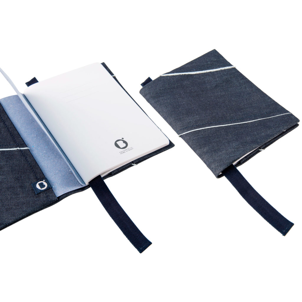 0003-03 NOTEBOOK COVER raw denim cimosato / selvedge raw denim