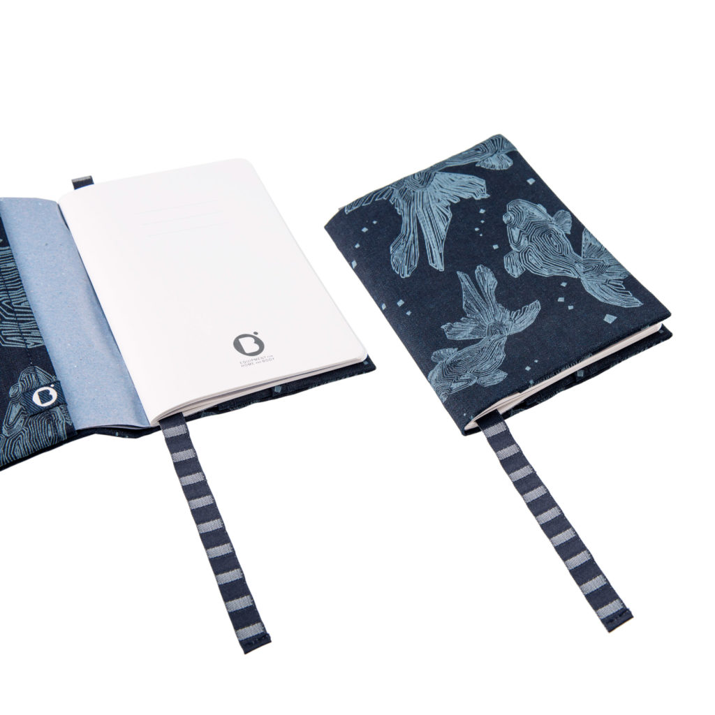 0003-04 NOTEBOOK COVER denim riciclato con laser design / recycled denim with laser design