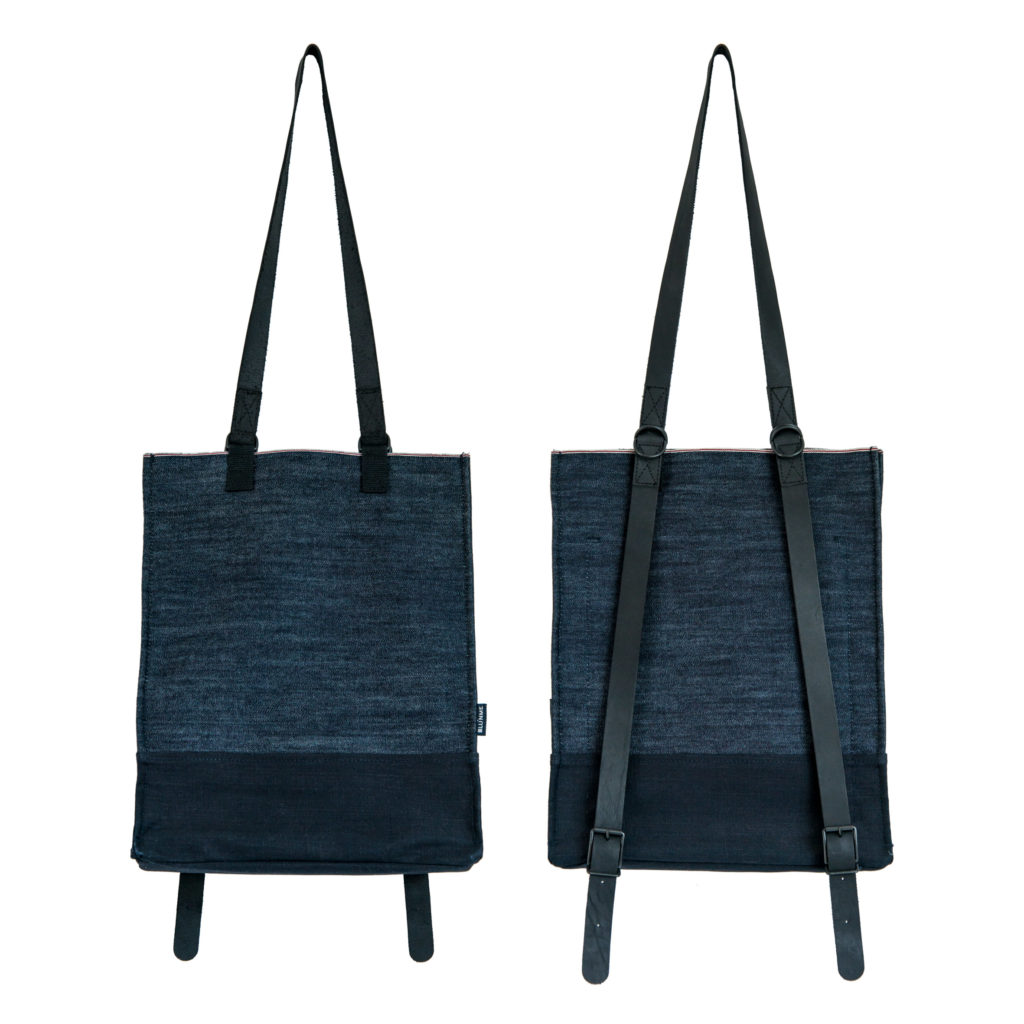 0025-01 Denim Backpack raw denim cimosato / selvedge denim raw