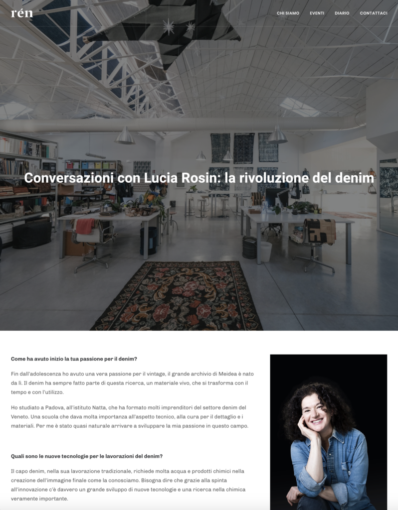 Rén Collective-Conversazioni con Lucia Rosin: la rivoluzione del denim